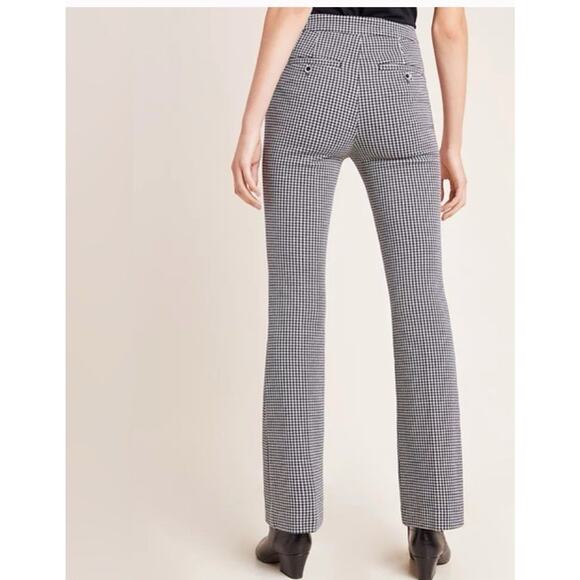Anthropologie Essential Trouser Houndstooth Business Casual Womens Size 12 - Picture 1 of 16